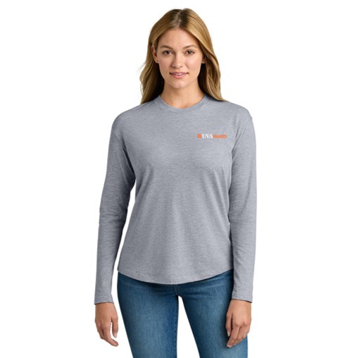 Next Level Ladies Ringspun Cotton Long Sleeve Relaxed Grey Tshirt