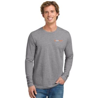 Next Level Men's Ringspun Cotton Long Sleeve Grey Tshirt
